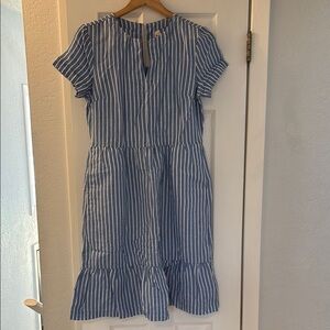Blue Striped Women's Dress